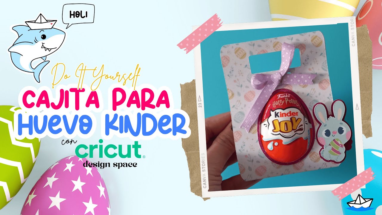 COMO HACER una CAJITA de HUEVOS KINDER | Tutorial FACIL CRICUT para PRINCIPIANTES | DIY de PASCUA ♥