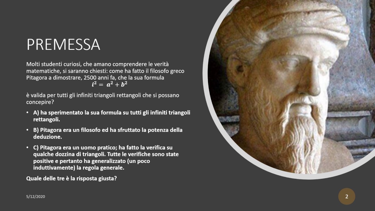 TEOREMA DI PITAGORA (dimostrazione e come