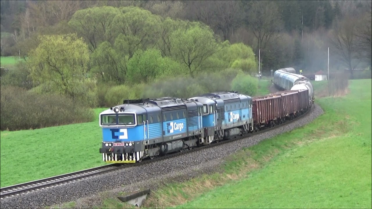 Odklony nákladních vlaků po trati 021