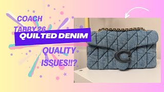 Denim Coach Quilted Tabby 26 issues!!!?, Reveal of Coach Denim card holder and Coach Peyton sandals.