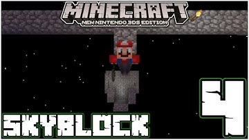 Minecraft 3DS Skyblock #4 | Hostile Mob Farm Beginnings!