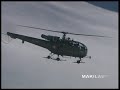 Flight over the swiss alps with two miltary alouette iii  raw footage