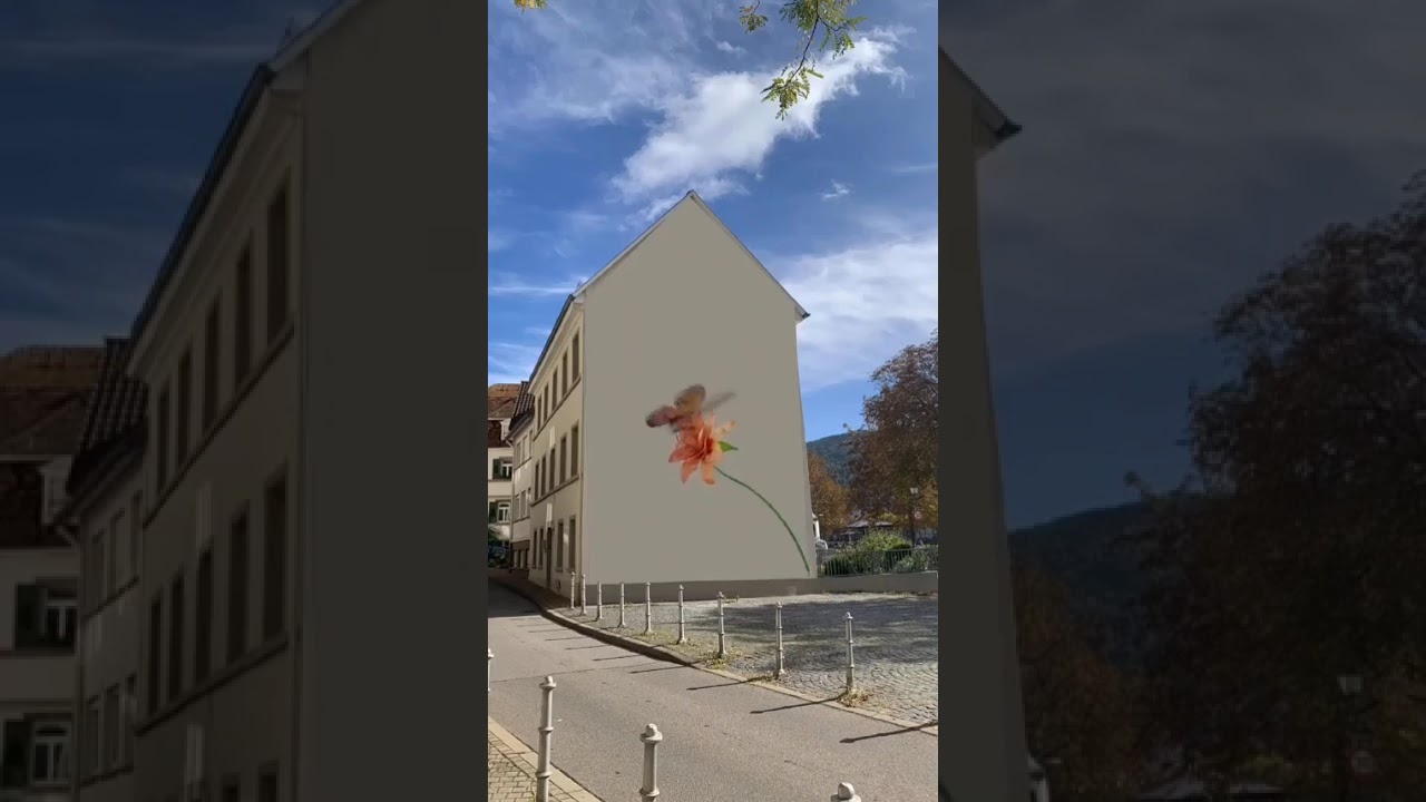 Mural coming to life with augmented reality