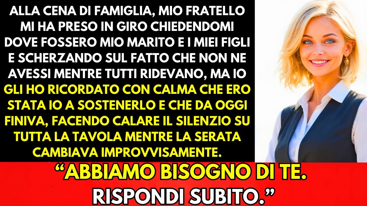 A Cena In Famiglia Mio Fratello Mi Ha Deriso, Ma Ciò Che Seguì Ha Scioccato Tutti