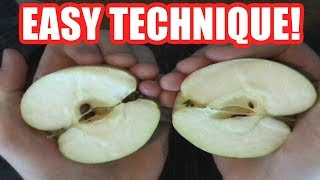 How to Rip an Apple in Half With Your Bare Hands EASY TECHNIQUE!