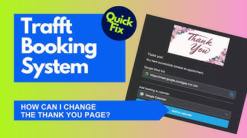 How to Customize Thank You Page on Your Trafft Booking Website