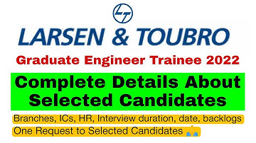 l&t GET Interview results detailed discussion | Complete details of selected candidates