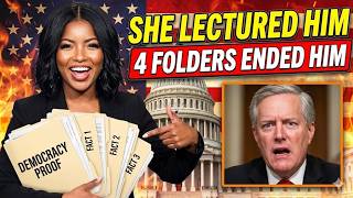 Mark Meadows Lectures Crockett on Democracy She Opened 4 Folders That Ended Him