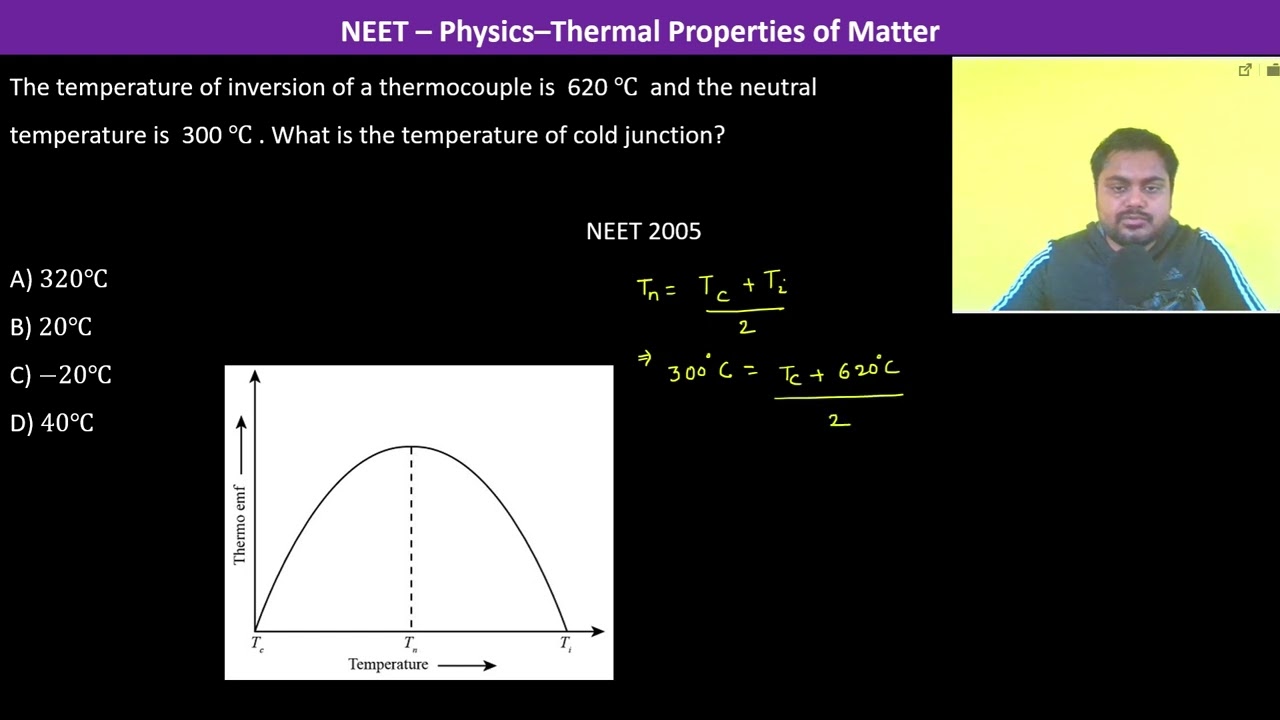 The temperature of inversion of a thermocouple is  620 ℃  and the neutral temperature is  300 ℃