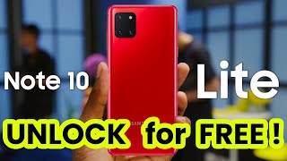 how to unlock Samsung Galaxy Note 10 Lite