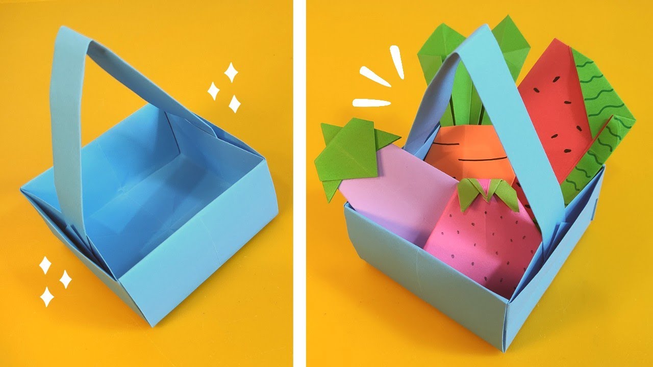 🍓 BAGIAN 3 | Membuat Keranjang untuk Mainan BUAH dan SAYUR dari ORIGAMI