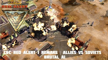 C&C Red Alert 1 Remake | Allies vs Soviets   BRUTAL AI