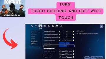 How to Turn on & off Turbo Building and edit With Touch in Fortnite Mobile
