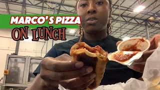 Sausage and Pepperoni Pizzoli from Marco's Pizza| mukbang
