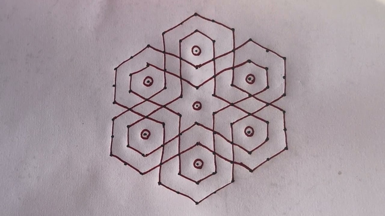 11*6 daily rangoli |daily kolam |beginners rangoli #viral #muggulu #rangoli #kolam #dialyrangoli 