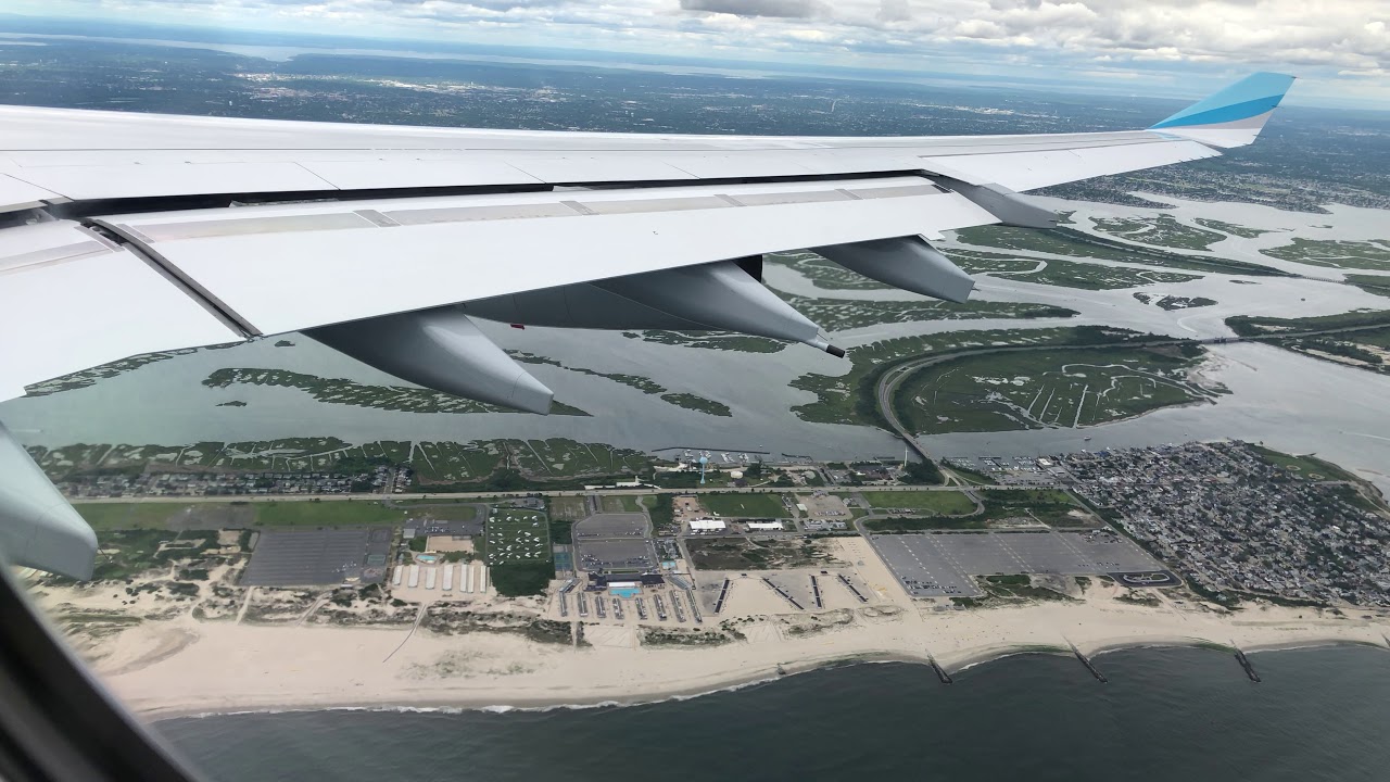 4K JFK landing during cloudy weather YouTube