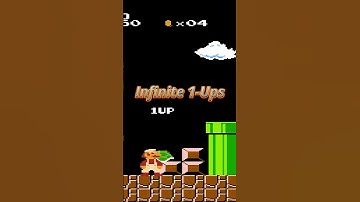 Infinite 1-UPs Super Mario Bros Glitch!