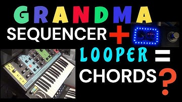 Moog Grandmother sequencer Lekato looper to make a chord sequence tutorial, D minor,  A minor