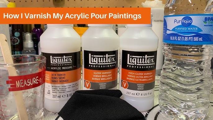How I varnish my paintings, high gloss varnish, fluid art, acrylic paint  pouring 