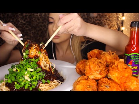 AŞIRI ACI SOSLU TAVUK VE SİYAH FASULYE SOSLU NOODLE  | HABANERO BİBERLİ SOS | TÜRKÇE ASMR