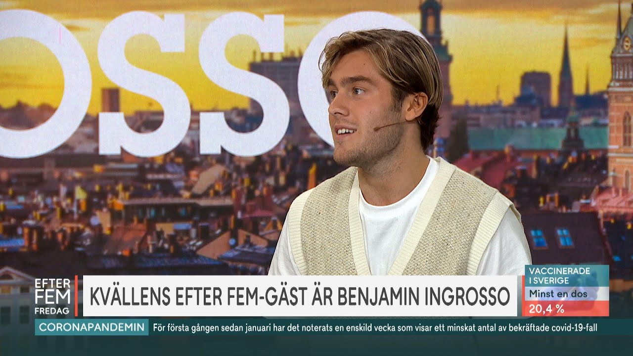 Benjamin Ingrosso: ”Jag har gråtit hela dagen” - Efter fem (TV4)