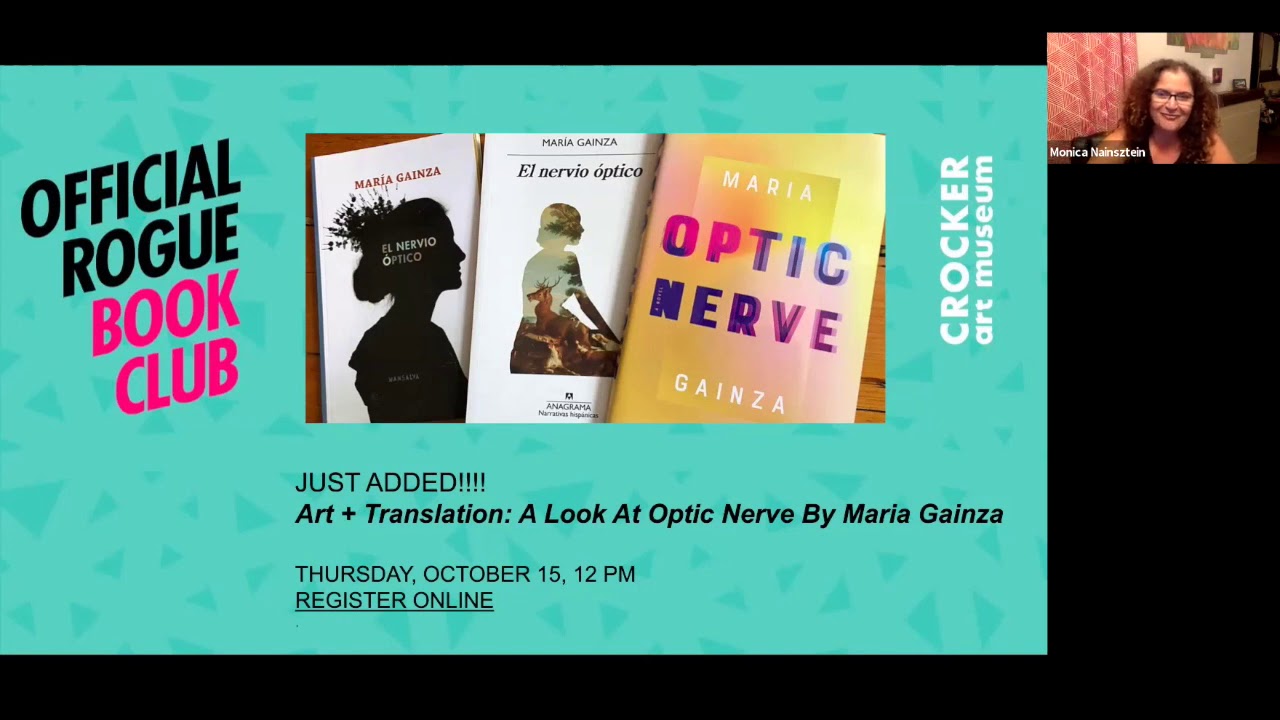 Art + Translation A look at Optic Nerve by Maria Gainza YouTube