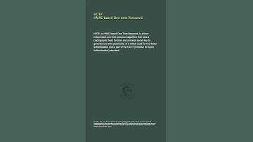 HOTP - HMAC-based One-time Password - Security+