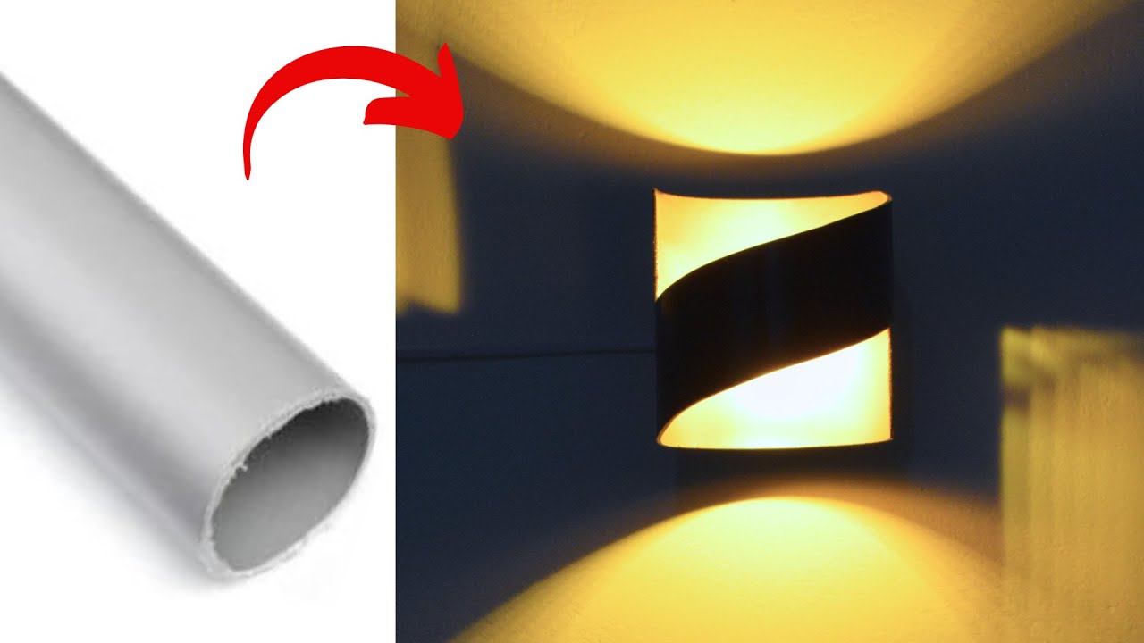 Modern Lighting Ideas from PVC Pipe | Simple Wall Light | DIY Crafts
