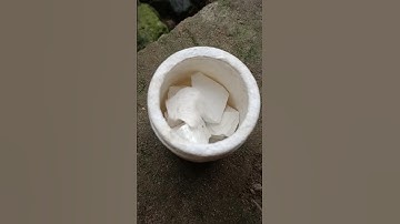 Quick lime [ CaO ] reaction with Water [H₂O] || #shorts