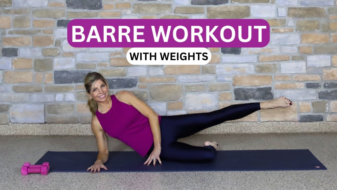 30 Min Barre Workout with Weights (firm and tone) | Yoga 