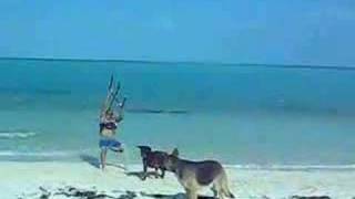 Kiteboarding Across the Sand in Providenciales