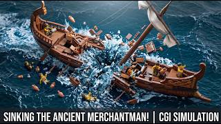 Shipwreck Sinking Simulation: Ancient Merchant Ship Disaster | 3D CGI