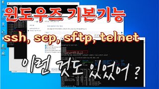 Windows10 에서 ssh, scp, sftp, telnet 이용하기