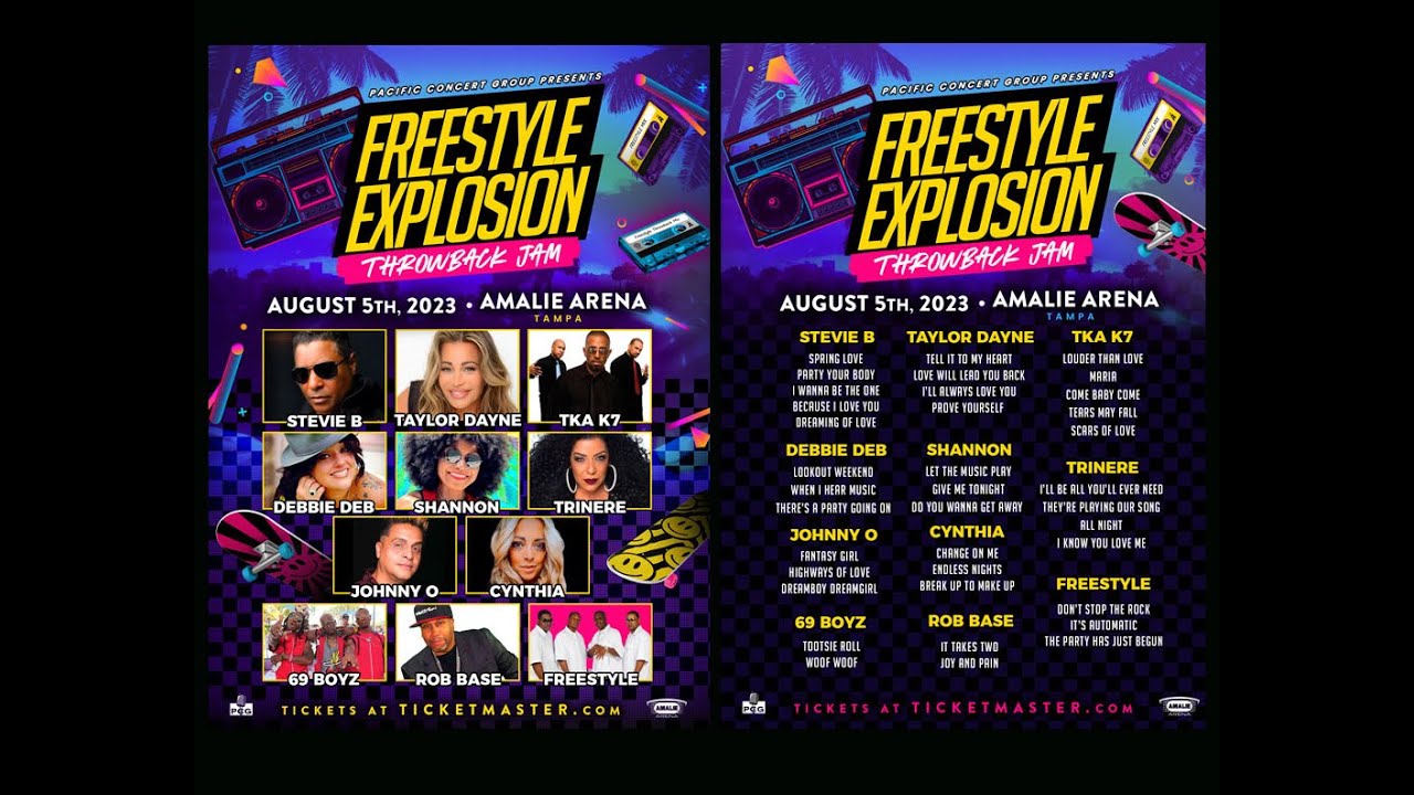 Freestyle Explosion Throwback Jam 2023 in Tampa YouTube