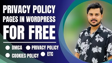 How to add / Create Privacy Policy Pages in WordPress Website | DMCA | Cookies Policy | Terms of Use