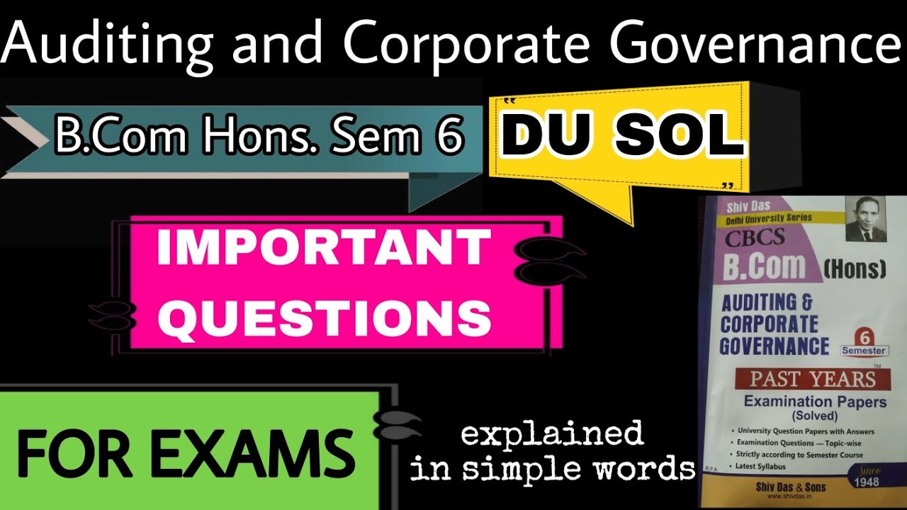 auditing and corporate governance hons sem 6 du sol 2022 previous