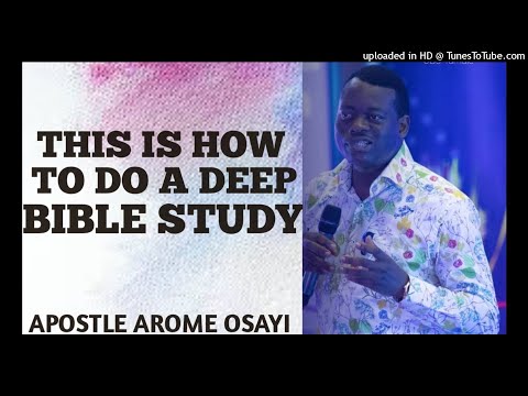 THIS IS HOW TO DO A DEEP STUDY__APST AROME OSAYI