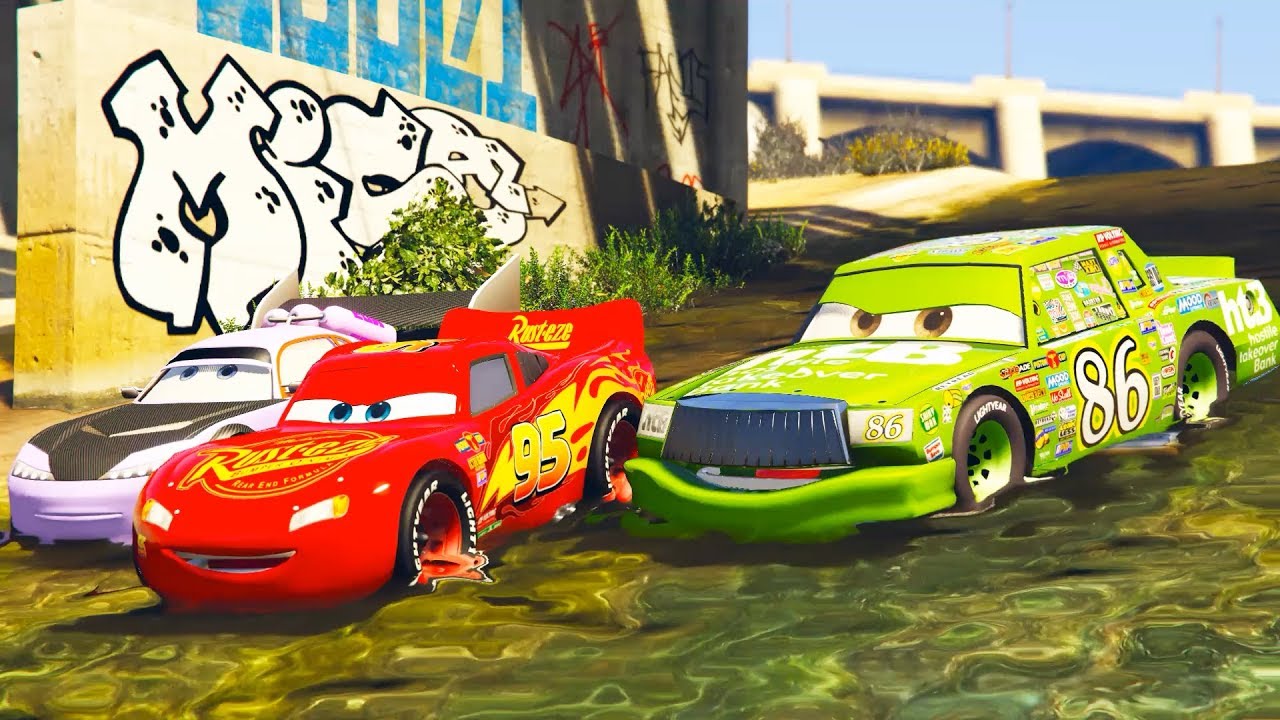 Simsek Mcqueen Ve Orumcek Adam Chick Hicks Boost Tehlikeli Suda
