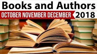 Books & Authors - October to December 2018 - Current Affairs 2018 in Hindi - IBPS/SSC CGL/SBI