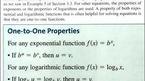3.5-Solving Exponential/Logarithmic Equations