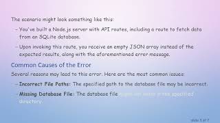 Resolving the SQLITE_CANTOPEN Error: How to Properly Access Your SQLite Database in Node.js