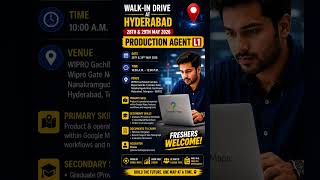 Walk-in drive | Hyderabad| Freshers Hiring