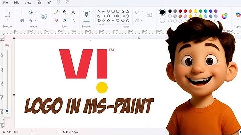 How to draw VI  logo using MS Paint