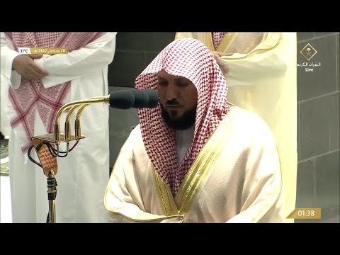 صلاة التهجد ليلة 28 رمضان 1442هـ الشيخ ماهر المعيقلي من سورة الطلاق الى سور القلم