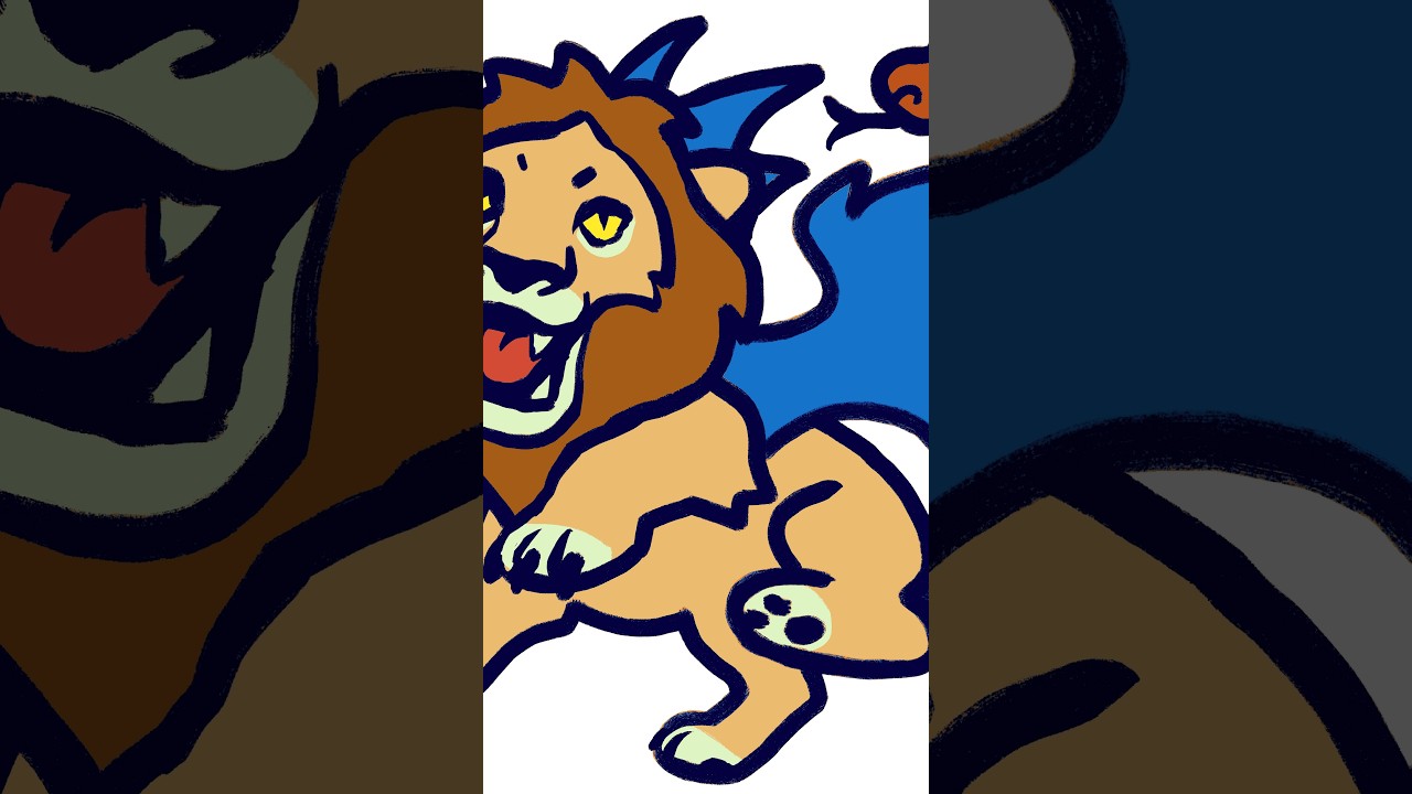 Watch Me Draw Cryptids Chimera | art by houvv