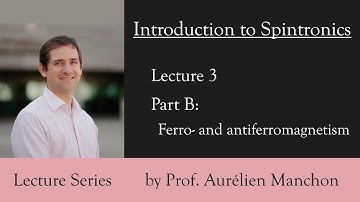 L3PB Introduction to Spintronics: Ferro- and antiferromagnetism