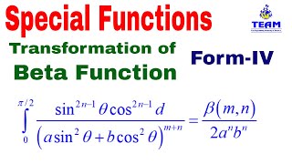Transformation of Beta  function Form-4 of 6, Different Forms  of Beta Function