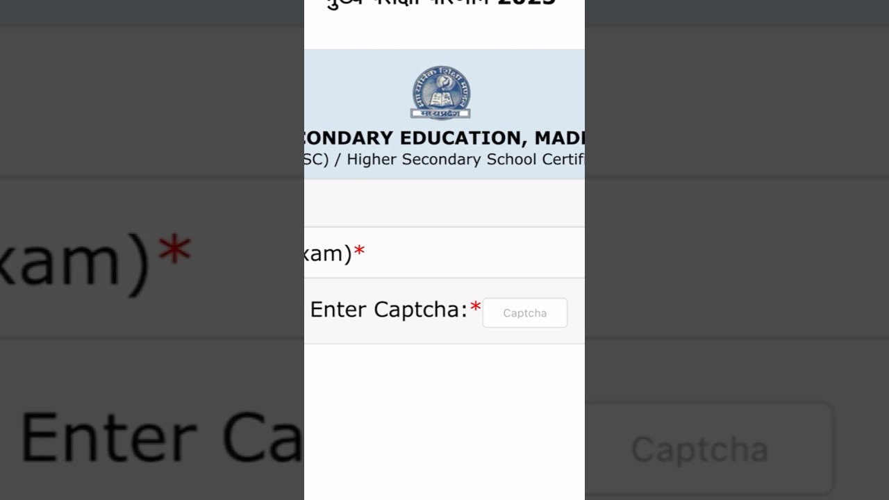 Madhya Pradesh MP Board High School Intermediate Exam 2025 Result 