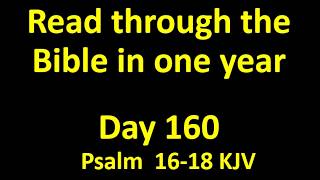Read through the Bible in one year Day 160