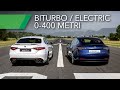 Tesla Model 3 vs Alfa Romeo Giulia Quadrifoglio / DRAG RACE